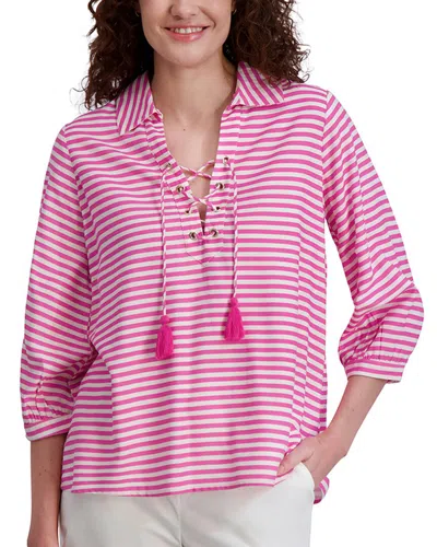 STELLA PARKER STELLA PARKER LACE UP KNIT TOP