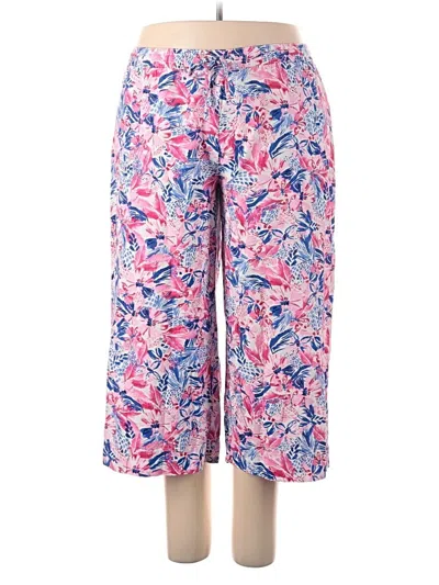 Pre-owned Stella Parker Linen Pants In Pink