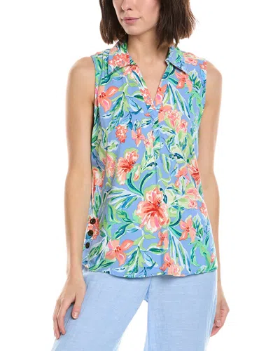Stella Parker Lydia Printed Collared Shirt In Multi
