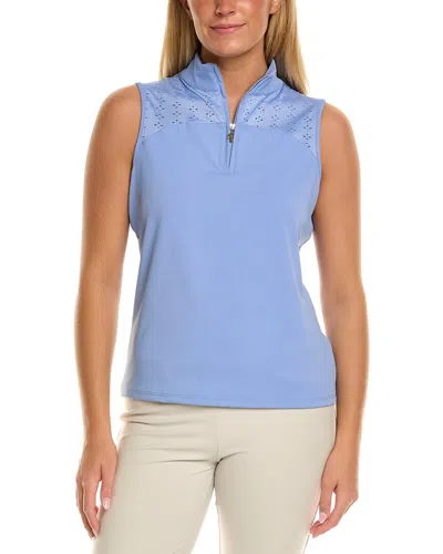 Stella Parker Mock Neck Combo Top In Animal Print