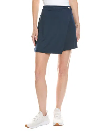 Stella Parker Peggy Wrap Front Skort In Blue