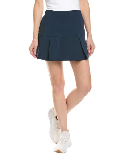 Stella Parker Pleated Hem Skort In Blue