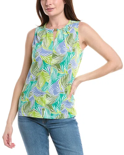 Stella Parker Pleated Sleeveless Knit Top