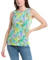 Stella Parker Pleated Sleeveless Knit Top