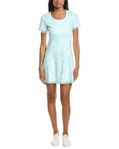 Stella Parker Scoop Neck Mesh Detail Dress In Multi
