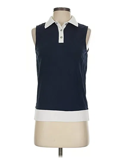 Pre-owned Stella Parker Sleeveless Polo Shirt In Blue