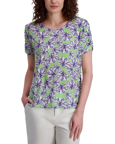 STELLA PARKER STELLA PARKER TWIST BUTTON-DOWN KNIT TOP