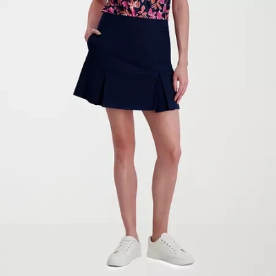 Stella Parker Womens Mid Rise Scooter Skirt In Blue