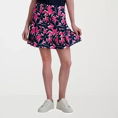 Stella Parker Womens Mid Rise Scooter Skirt In Blue