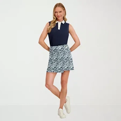 Stella Parker Womens Mid Rise Skort In Blue