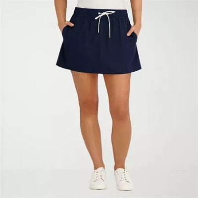 Stella Parker Womens Shorts Swimsuit Cover-up In Blue