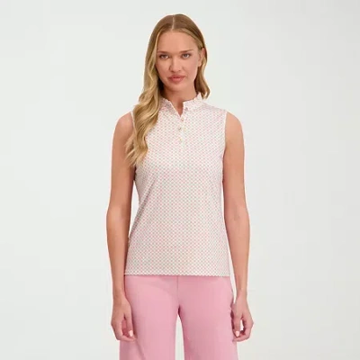 Stella Parker Womens Sleeveless Mock Neck Top In Neutral