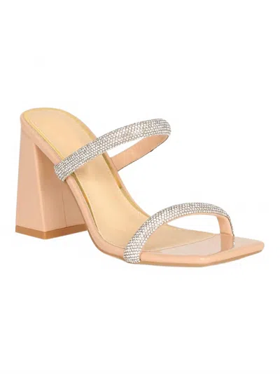 Stella Shoes Women's Heeled Sandal In Nude Sparkle In Multi