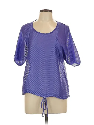 Pre-owned Stella Short Sleeve Blouse In Purple