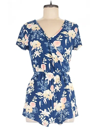 Pre-owned Stella Tweed Romper In Blue