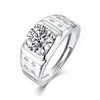 Stella Valentino Sterling Silver With 1.25ctw Lab Created Moissanite Solitaire & Bezel Sides Engagement Anniversary A In White
