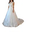 Stella York Floral Lace Wedding Dress In Ivory/porcelain In White
