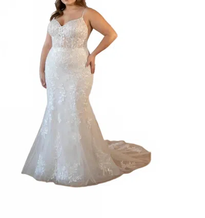 Stella York Luxurious Lace Fit-and-flare Wedding Dress In Shades Of Ivory In White