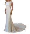 Stella York Modest Column Wedding Dress In Porcelain In White
