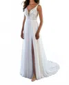 Stella York Simple A-line Wedding Dress In Ivory/porcelain In White