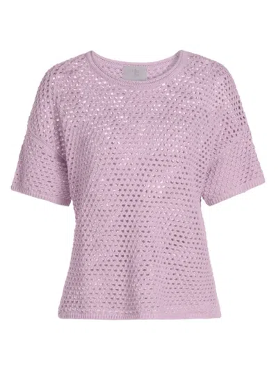 Stellae Dux Women's Boxy Crocheted T-shirt In Daydream