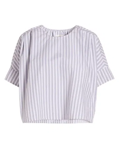 Stellae Dux Women's Boxy Striped Cotton T-shirt