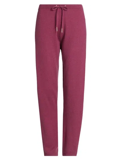 Stellae Dux Women's Double-knit Drawstring Joggers In Pink