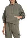 Stellae Dux Women's Fleece Cargo Pullover Hoodie