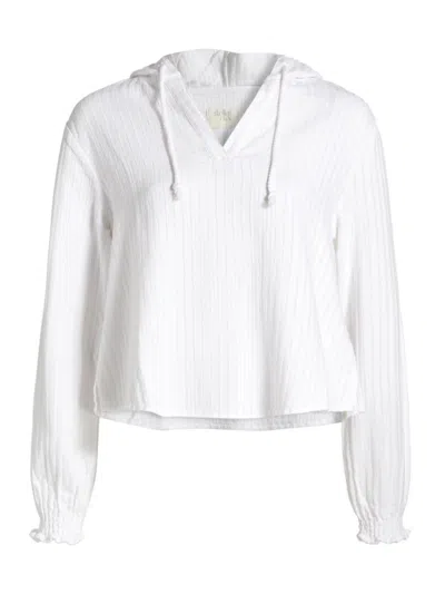 Stellae Dux Women's Kai Hooded Blouse In White