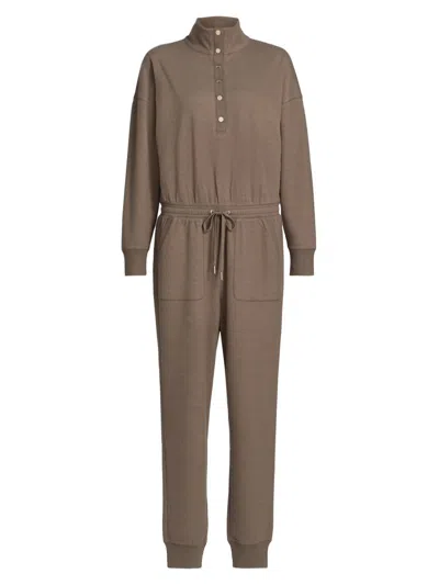 Stellae Dux Women's Knitted Jumpsuit In Brown