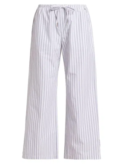 Stellae Dux Women's Striped Cotton Drawstring Pants