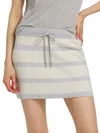 Stellae Dux Women's Striped Knit Miniskirt
