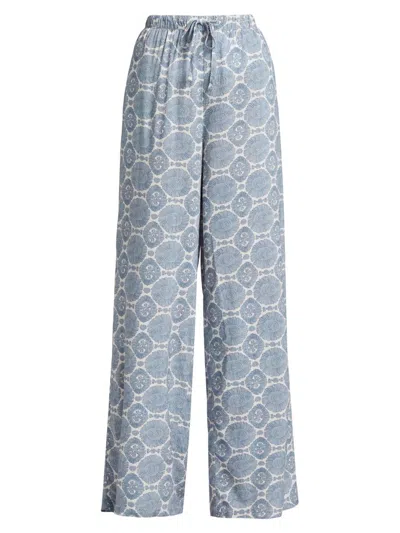 Stellae Dux Women's Sun Print Wide-leg Pants