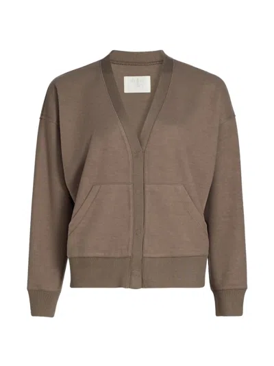 Stellae Dux Women's Sweatermix V-neck Cardigan In Brown