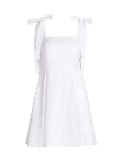 Stellae Dux Women's Tie-strap Minidress In White