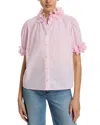 Stellah 3d Floral Blouse In Pink