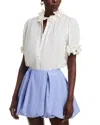 Stellah 3d Floral Blouse In White