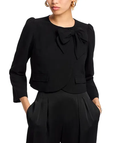 Stellah Bow Trim Jacket In Black