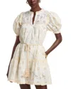 Stellah Button Down Mini Dress In Natural