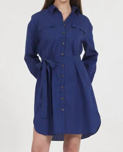 Stellah Emorie Shirt Dress In Blue