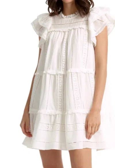 Stellah Eyelet Mini Dress In White