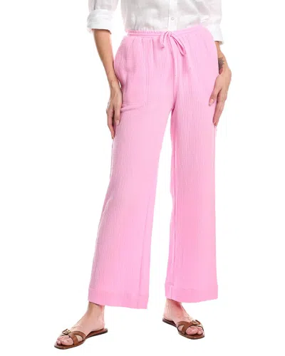 Stellah Maya Double Gauze Relaxed Pant In Brown