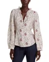 Stellah Ruffle Trim Top In Multi