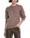 Stellah Sequin Sweater In Brown