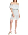 Stellah Smocked Mini Dress In Blue