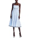 Stellah Tiered Midi Dress In Sky