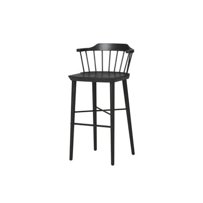 Stellar Works Exchange Bar Chair In Black