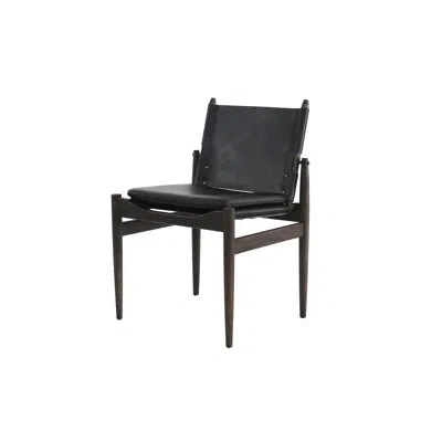 Stellar Works Journey Dining Chair - Le In Crystal Black,natural Oak