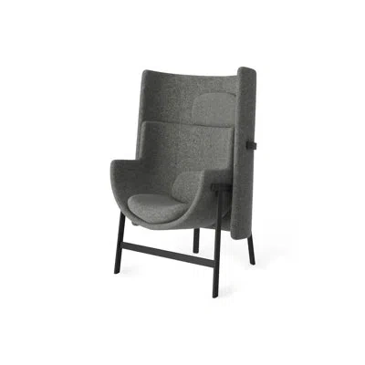 Stellar Works Kite Highback Chair-deep In Black Polyester