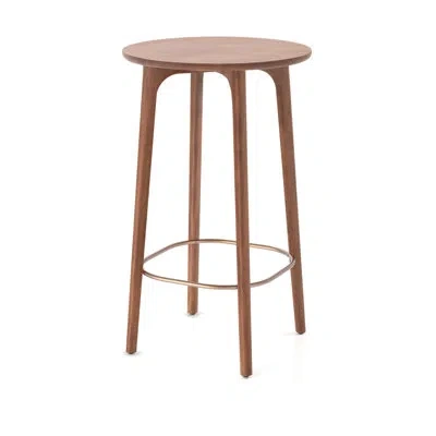 Stellar Works Utility Café Table In Natural Walnut
